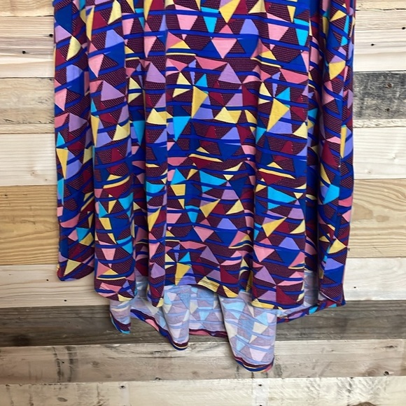 LulaRoe size XS Colorful Geometric Pattern Carly High-low Dress with Pocket - Picture 5 of 7